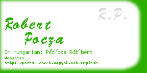 robert pocza business card